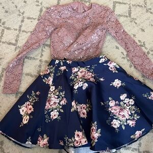 2 piece formal dress